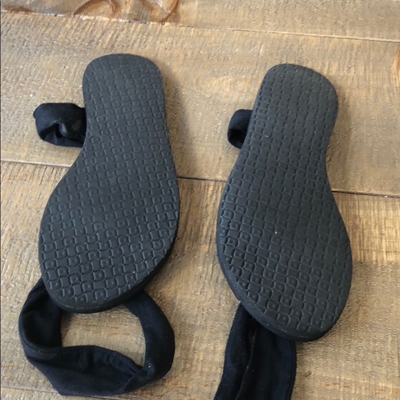 Blue black sandals with yoga mat comfort sole - Picture 2 of 2